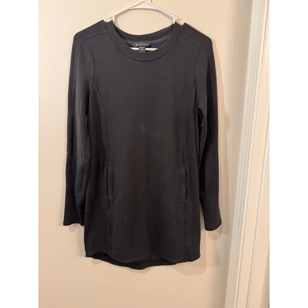 Athleta Balance Dress Womens Size XS‎ Black Long Sleeve Athleisure Casual